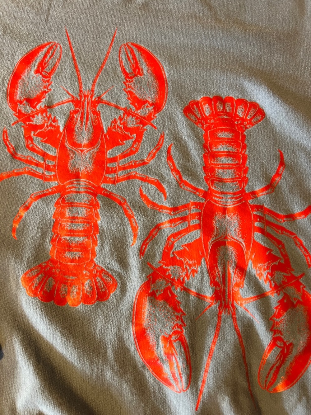 Comfort Colors Distressed Blue Sweatshirt with Red Lobster Print Oversized Fit - Picture 16 of 16